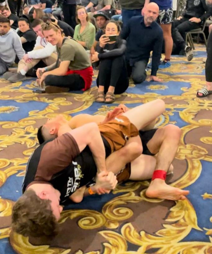 10th Planet Oakland head kids coach Corbin Bilund competing at ADCC Trials in 2024