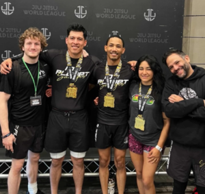 Three gold medalists from Jiu Jitsu World League